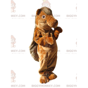 Costume de mascotte BIGGYMONKEY™ de castor brun. Costume de
