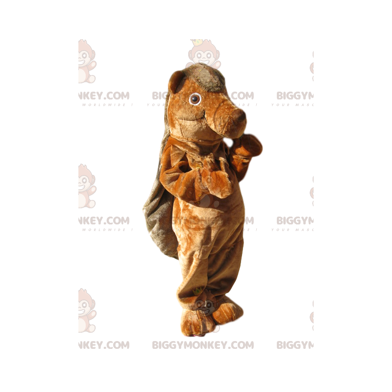 Costume de mascotte BIGGYMONKEY™ de castor brun. Costume de