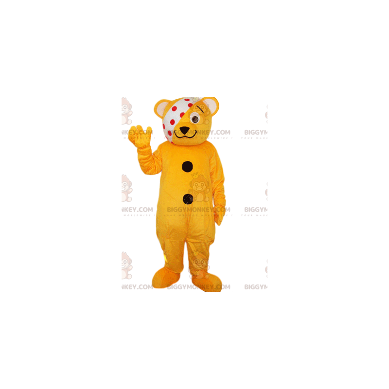 Costume da mascotte Orange Orange Bear BIGGYMONKEY™ con benda