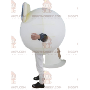 Disfraz de mascota BIGGYMONKEY™ Personaje redondo blanco con