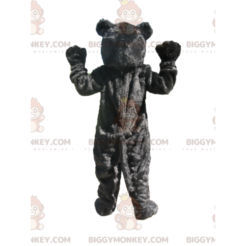 Kostium maskotki BIGGYMONKEY™ Czarny niedźwiedź z czerwoną kufą