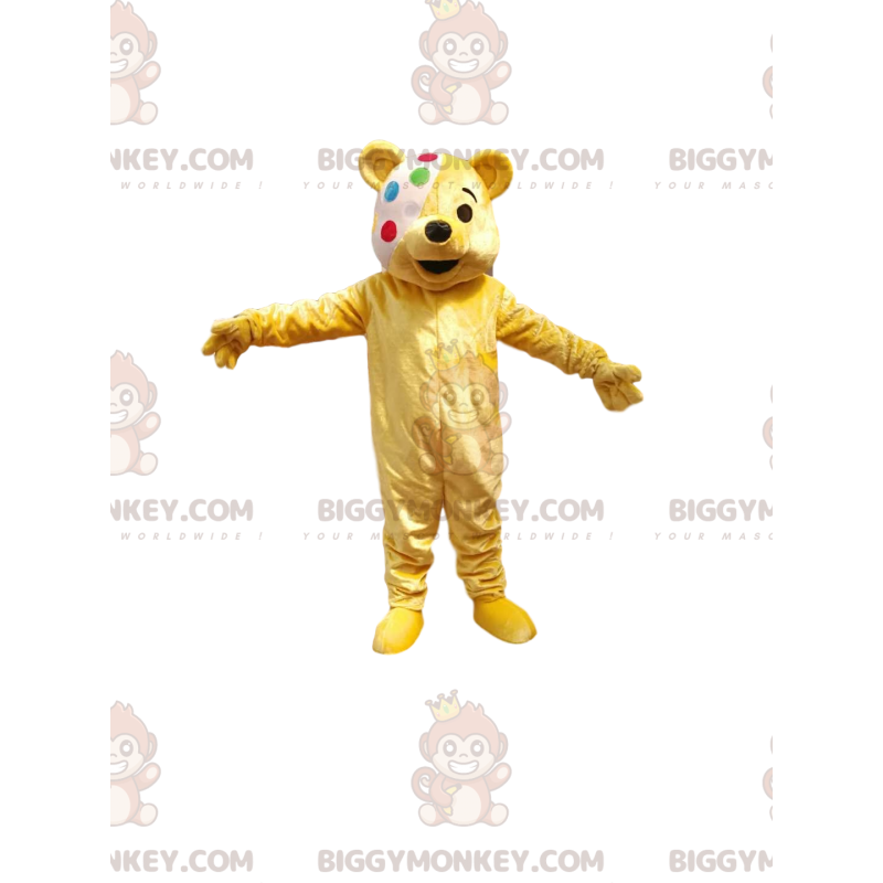 BIGGYMONKEY™ Mascot Costume Little Yellow Cub With Multicolor