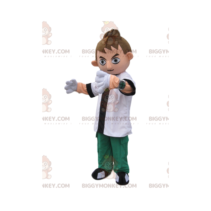 Costume de mascotte BIGGYMONKEY™ de jeune garçon avec un look