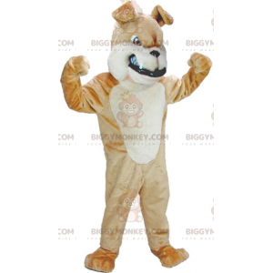 Kostým s divokým hnědobílým psem BIGGYMONKEY™ s maskotem –
