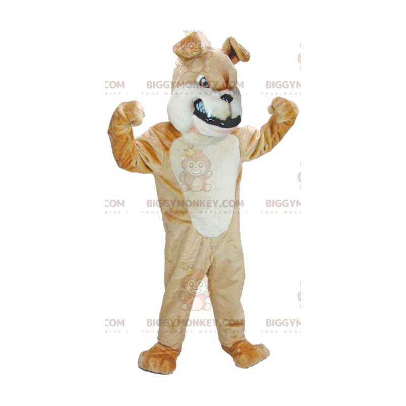 Costume de mascotte BIGGYMONKEY™ de chien marron et blanc à