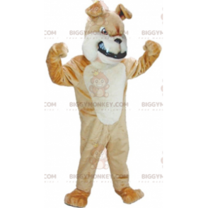 Costume mascotte BIGGYMONKEY™ cane marrone e bianco