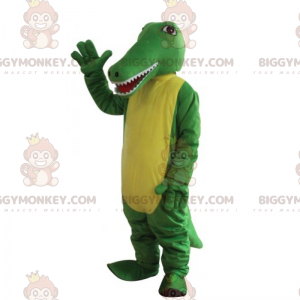 Animal BIGGYMONKEY™ Maskotdräkt - Tvåfärgad krokodil -