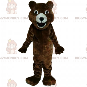 Animal BIGGYMONKEY™ maskotkostume - smilende bjørn -