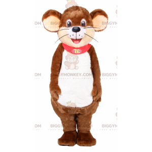 Tierisches BIGGYMONKEY™-Maskottchen-Kostüm – Maus mit Umhang -