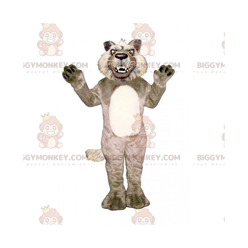 BIGGYMONKEY™ Hunter Animal Mascot-kostuum - Wolf -