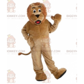 Costume de mascotte BIGGYMONKEY™ de lion marron entièrement
