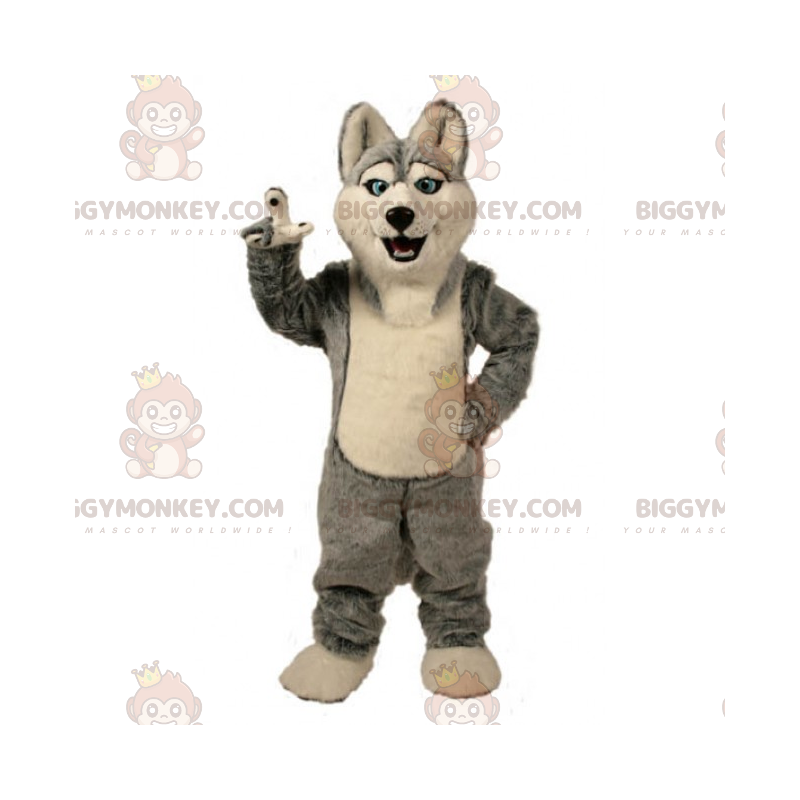 BIGGYMONKEY™ Ice Floe Animals Mascot Costume - Husky –