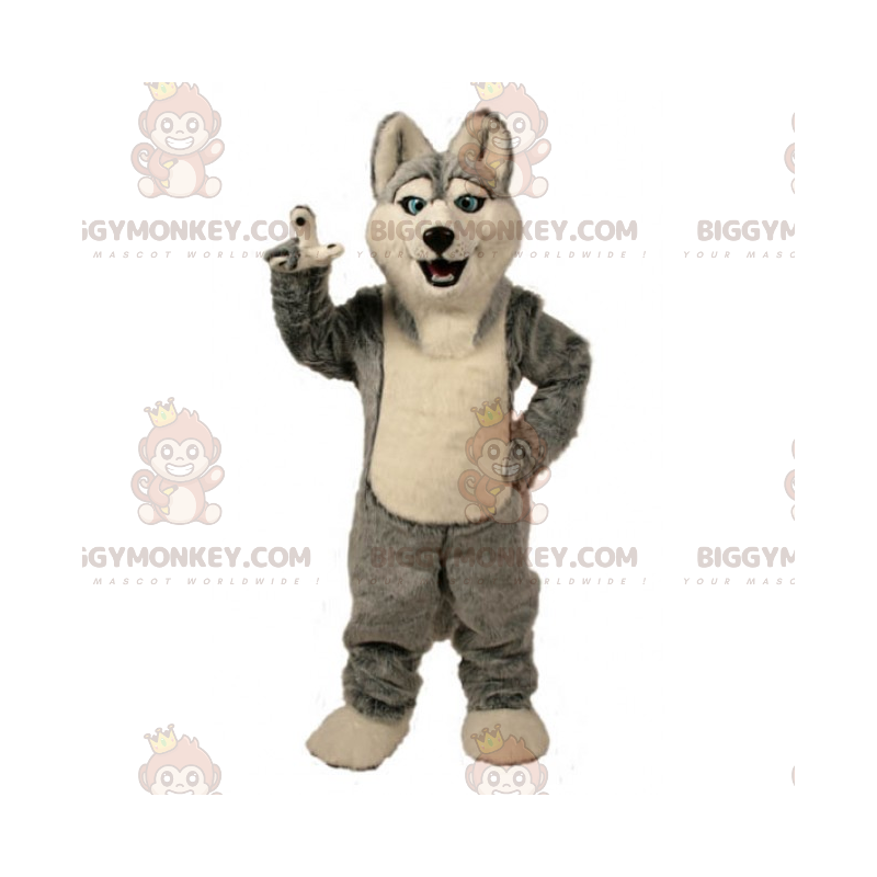 BIGGYMONKEY™ Mascottekostuum met ijsschotsdieren - Husky -