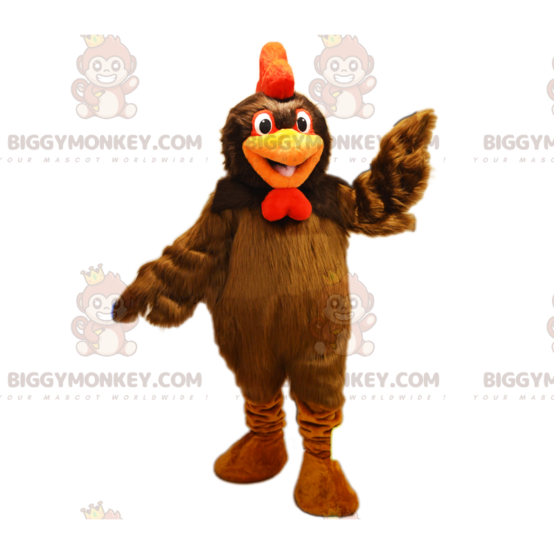 BIGGYMONKEY™ Farmyard Animals Mascottekostuum - Bruin Hen -