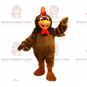 BIGGYMONKEY™ Bauernhoftier-Maskottchen-Kostüm – Braune Henne -