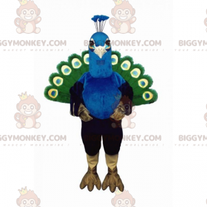 BIGGYMONKEY™ Bauernhoftier-Maskottchen-Kostüm – Pfau -