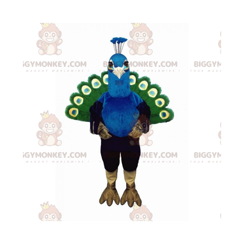 Costume de mascotte BIGGYMONKEY™ animaux de la ferme - Paon -