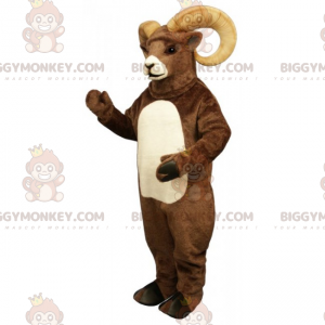 BIGGYMONKEY™ Farm Animal Mascot Costume - Ram Big Horns –