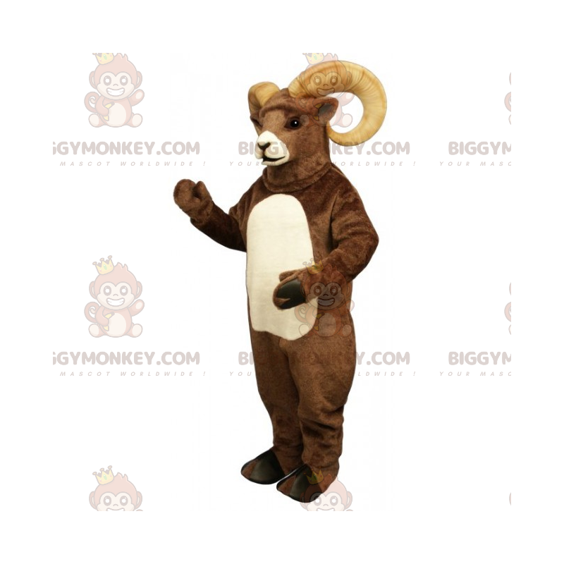 BIGGYMONKEY™ Bauernhoftier-Maskottchen-Kostüm – Widder mit