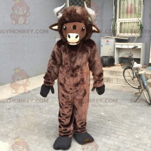 Traje de mascote de animal de fazenda BIGGYMONKEY™ - Búfalo –