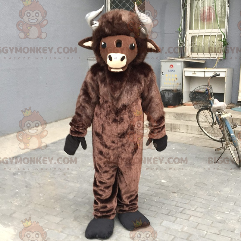 Kostým maskota hospodářských zvířat BIGGYMONKEY™ - Buvol –