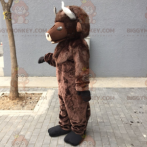 BIGGYMONKEY™ Bauernhoftier-Maskottchen-Kostüm – Büffel -