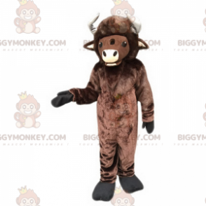 BIGGYMONKEY™ Bauernhoftier-Maskottchen-Kostüm – Büffel -