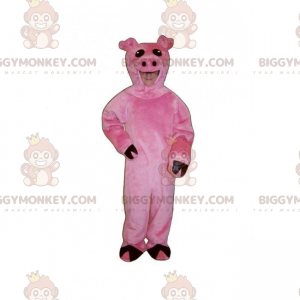 BIGGYMONKEY™ Bauernhoftier-Maskottchen-Kostüm – Schwein -