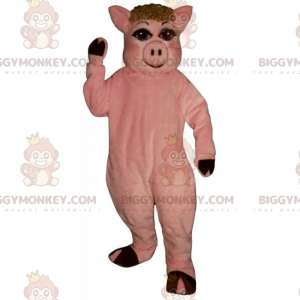 BIGGYMONKEY™ Farm Animal Mascot -asu - pyöreäkärkinen sika -