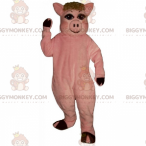 BIGGYMONKEY™ Farm Animal Mascot Costume - Round Nosed Pig -