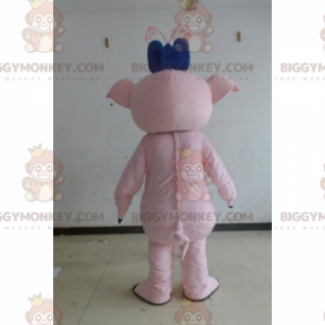 BIGGYMONKEY™ Bauernhoftier-Maskottchen-Kostüm – Schwein mit
