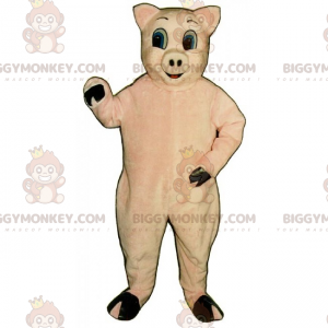 BIGGYMONKEY™ Farm Animal Mascot Kostuum - Roze Varken -