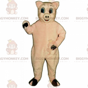 BIGGYMONKEY™ Farm Animal Mascot Costume - Pink Pig -