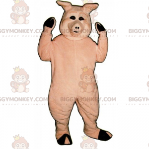 BIGGYMONKEY™ Farm Animal Mascot Costume - Smiling Pig –