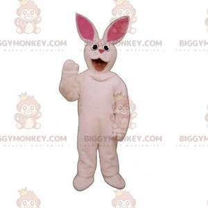 BIGGYMONKEY™ Farm Animal Mascot -asu - valkoinen kani -