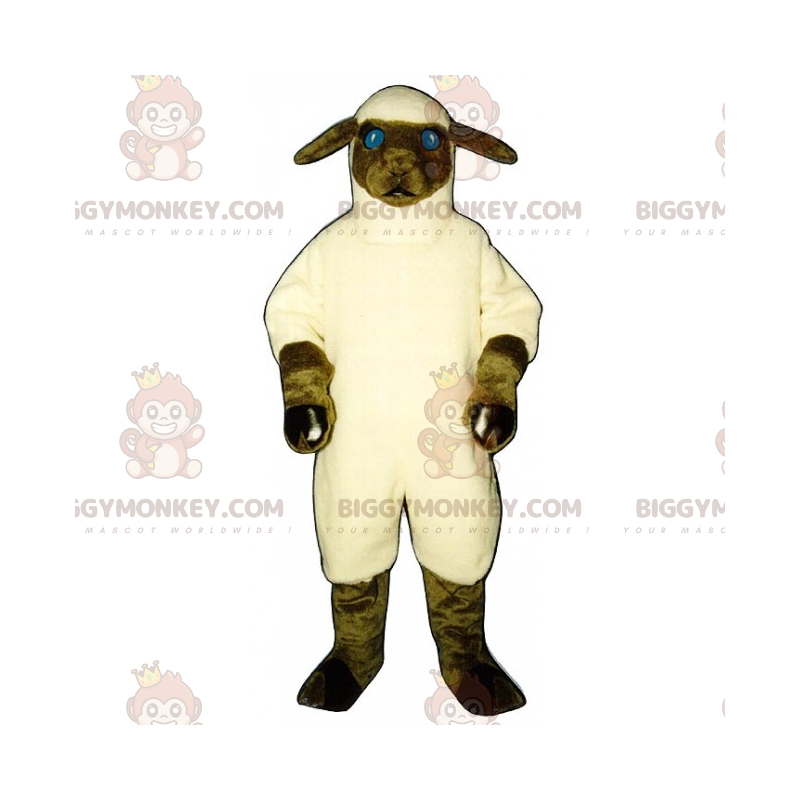 BIGGYMONKEY™ Bauernhoftier-Maskottchen-Kostüm – Schaf -