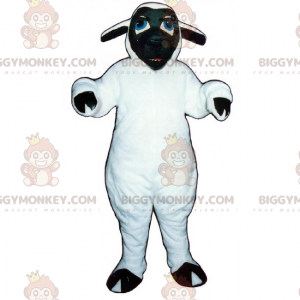 BIGGYMONKEY™ Farm Animal Mascot Kostuum - Black Face Sheep -