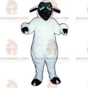 BIGGYMONKEY™ Farm Animal Mascot -asu - musta kasvolammas -