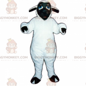 BIGGYMONKEY™ Farm Animal Mascot Kostuum - Black Face Sheep -