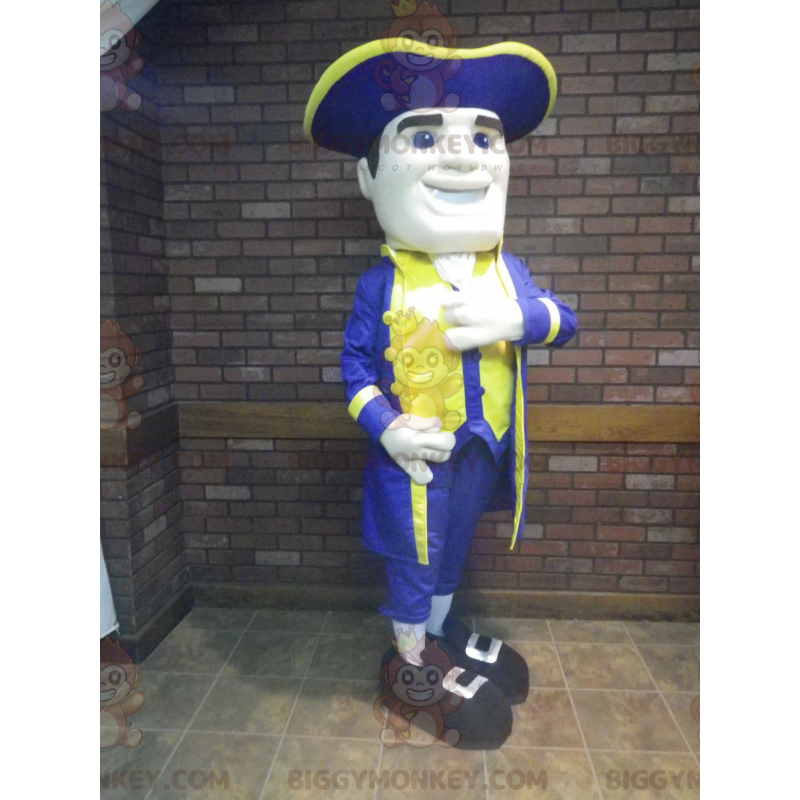 Patriot BIGGYMONKEY™ Mascot Costume in Blue and Yellow Outfit –