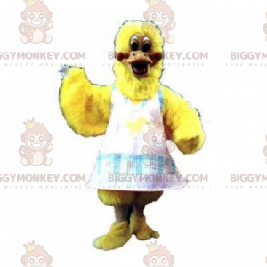 BIGGYMONKEY™ Husdyrmaskotkostume - Kylling med forklæde -