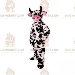 BIGGYMONKEY™ Bauernhoftier-Maskottchen-Kostüm – Kuh -