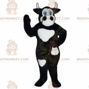 BIGGYMONKEY™ Farm Animal Mascot Kostuum - Koe met kleine hoorns