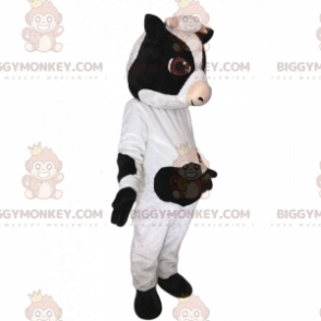 BIGGYMONKEY™ Farm Animal Mascot Costume - Cow with Little Horns