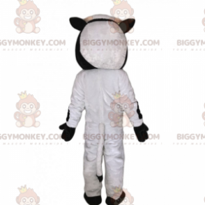 BIGGYMONKEY™ Bauernhoftier-Maskottchen-Kostüm – Kuh mit kleinen