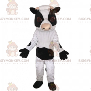 BIGGYMONKEY™ Farm Animal Animal -maskottiasu - Lehmä pienillä