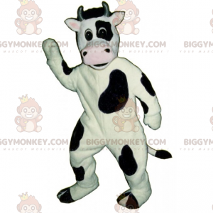 BIGGYMONKEY™ Farm Animal Mascot -asu - Lehmä, jossa on söpö