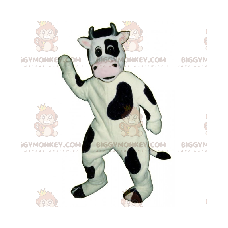 BIGGYMONKEY™ Bauernhoftier-Maskottchen-Kostüm – Kuh mit süßer