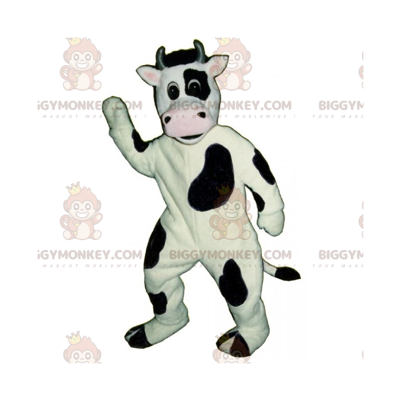 BIGGYMONKEY™ Farm Animal Mascot -asu - Lehmä, jossa on söpö