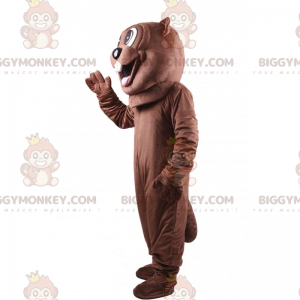 BIGGYMONKEY™ Ruskea Beaver Out Tongue Mascot -asu -